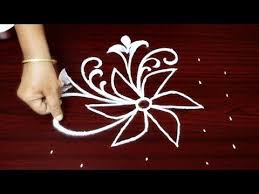 Simple Kolam Designs With 7 4 Dots Easy Rangoli Design With Dots Small Muggulu Rangoli Youtube Rangoli Designs Simple Rangoli Easy Rangoli Designs