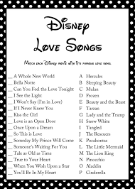 Free Disney Love Song Bridal Shower Game Bridal Shower Ideas Themes Disney Love Songs Disney Bridal Showers Fun Bridal Shower Games