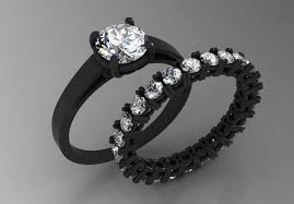 Black And Gold Diamond Engagement Ring 14k Black Gold Elegant Engagement Or Wedding Ring For Women Black Gold Ring Black Gold Engagement Rings Black Wedding Rings