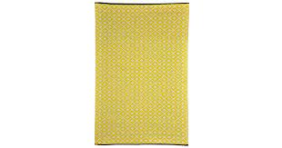Find a great selection of outdoor rugs and carpets that can show your home's personality. 90x179cm Kimberley Yellow And White Recycled Plastic Outdoor Rug And Mat Matt Blatt