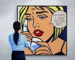 Oh Jeff 2 Woman Enjoying Painting By Roy Lichtenstein Pop Art Pop Art Costume Roy Lichtenstein Art