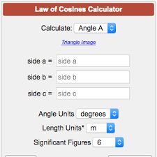 After calculating radians, we have to calculate the cos on that radians, and it will give the desired result, which will be cosine for each angle. Law Of Cosines Calculator