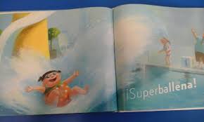 Sonja bougaeva en la piscina, las niñas se reían de malena. Coleccionando Cuentos Malena Ballena