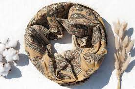 印度木刻印純綿方巾 手工木刻印植物染圍巾 草木染手工方巾 沙漠 omhandmade 圍巾 披肩 pinkoi burlap wreath youtube design fall wreath