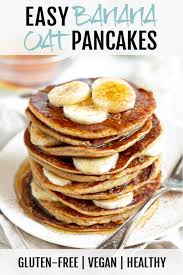 Easy Banana Oat Pancakes Running With Spoons Recipe Banana Oat Pancakes Oat Pancakes Banana Oats