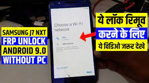 All samsung frp unlock combination adb mode enable files is here latest updated 2017.all files 100% working and tested by gsmfirmware team.all adb enable files are password protected and password is bypass samsung frp.if you are new in this field and don't know how to use adb enable file and how to unlock samsung galaxy google verification code (frp). Samsung J7 Nxt Frp Unlock Android 9 0 Without Pc Youtube