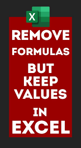 Excel Tricks Remove Formula But Keep The Values Or Numbers Or Results In 2020 Excel Tutorials Excel Excel Shortcuts