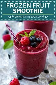 To prepare this healthy fruit juice, wash all the fruits properly and peel and chop them if required. Frozen Fruit Smoothie Dinner At The Zoo