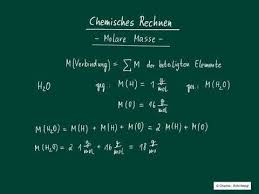 Bezeichnung für die auf die stoffmenge. 9 Chemisches Rechnen Molare Masse Youtube