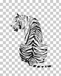 White Tiger Black And White Drawing Tiger Pattern Tiger Illustration Png Clipart Animal Drawings White Painting White Horse