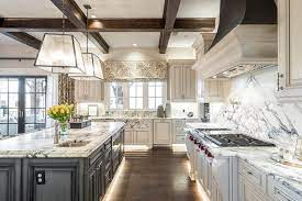Granite kitchen countertops with dark cabinets. Cream Kitchen Cabinets Design Ideas For Beautiful Kitchens