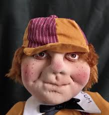 The Tweedles, 16" Story Book Cloth Doll Sewing Pattern by Suzette Rugolo.  PDF Download Pattern.