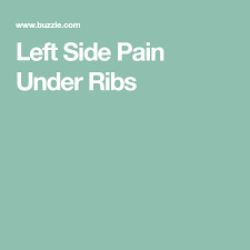 Pin On Left Side Pain