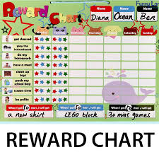 reward charts for kids reward magnetic sticker educational