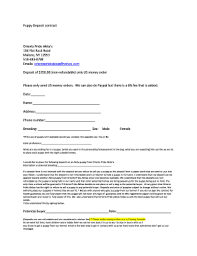 When a buyer has paid you a deposit you need to issue himher a non refundable deposit receipt. Puppy Deposit Contract Forms And Templates Fillable Printable Samples For Pdf Word Pdffiller