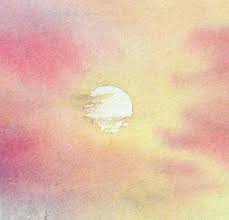 How to paint realistic clouds: Painting A Red Sunset Sky And Foreground With Watercolor