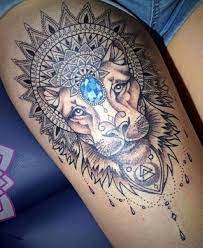 Lion Ink And Thight Image Hip Tattoos Women Lion Tattoo Thigh Tattoos Women