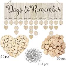 Stripe a doorway with a few different colors. Family Birthday Board Diy Wooden Calendar Wall Hanging Birthday Reminder Plaque With 100 Wooden Tags Great Gift For Mom Grandma Days To Remember Buy Online In Bosnia And Herzegovina At Bosnia Desertcart Com Productid 183386443