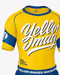 Download Men Compression T Shirt And Shorts Mockup Front View In Apparel Mockups On Yellow Images Object Mockups