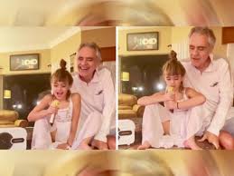 Andrea bocelli cuddles daughter virginia as she celebrates. Andrea Bocelli And His Daughter Sing Charming Duet