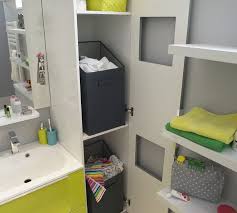 Pratique Et Discrete Cette Colonne Lingere Idee Salle De Bain Deco Salle De Bain Rangements Et Organisation
