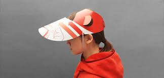 The text and all elements are completely editable. Sun Visors You Create We Print Red Printing Sg