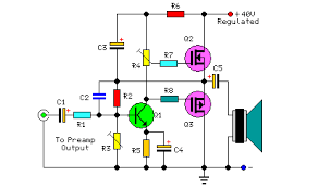This is circuit diagram of powerful audio amplifier. 30 Watt Audio Power Amplifier