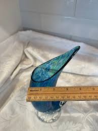 Buy Lewis Olson Vase, Blue Glass Vase Marked Lewis Olson, Handmade Glass,  Handblown Glass, Birthday Gift, Wedding Gift, Collectible Glass Vase Online  in India