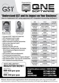 Ubs corporation sdn bhd believes in research and development in product and has been making continuous effort in the improvement on proprietary software in response to rapid changes in regulations and technology as well as ever changing customer's expectations and requirements. Gst Seminar By Qne Software Qne Accounting Software