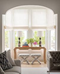 A console table is a table whose top surface is supported by corbels or brackets rather than by the usual four legs. Blond Oak Console Table In Bay Window Transitional Living Room