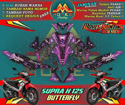 Supra125holic ( honda supra x 125 ), jogjakarta, indonesia. Jual Decal Sticker Supra X 125 Full Body Desain Butterfly Spec B Di Lapak Moyes Printing 3 Bukalapak