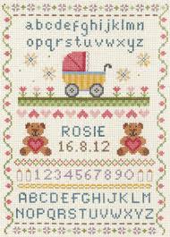 Cross stitch patterns of baby in basket. Anchor Classic Sampler Baby Record Cross Stitch Kit The Crafters Basket Craft Supplies Ireland