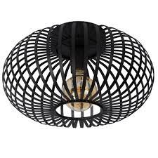 Geometric pattern round shape led ceiling light for home. Lucide 78174 40 30 Manuela Vintage Round Metal Black Flush Ceiling Light Ideas4lighting Sku68220i4l