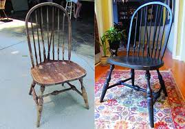 Chalk Painted Windsor Chairs Before And After Painted Furniture Chair Chalk Paint