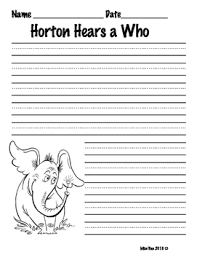 This lesson is aimed at the second grade level and was created to allow for a more hands on learning process. Horton Hears A Who Writing Activities Worksheets Tpt