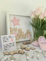 Baby Shower Guest Book Drop Box With Wooden Stars Etsy Baby Shower Guest Moon Baby Shower Personalized Baby Shower Gifts