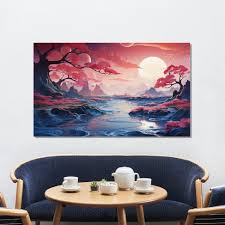 Tablou Canvas-Apus de Soare, Ilustratie – The Print Studio