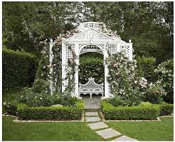 This Arbour Makes A Wonderful Focal Point The Garden Seat Is Very Similar To One Made By The Chatsworth Carpe Garden Seating Garden Gazebo Garden Architecture