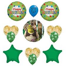 Shrek parties allow guests to have fun and eat like ogres without worrying about manners. Shrek Party Supplies Happy Birthday Balloon Decorating Kit Walmart Com Walmart Com
