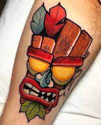 Txttooing On Instagram Crash Bandicoot Logo Design Canti Gaming Tattoo Crash Bandicoot Tattoo Geek Tattoo
