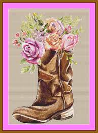 Choose sorting low to high high to low a to z z to a new to old old to new. Cowboy Boots With Roses Cross Stitch Pattern Advanced Cross Stitch