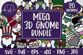 Download Mega 3d Gnome Bundle Papercut Gnome Svg Layered Gnome Dxf 1110450 Paper Cutting Design Bundles