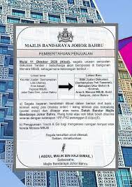 Kawasan tempat letak kereta mbjb. Pemberitahuan Pertukaran Tempat Jualan Dokumen Tender Dan Sebutharga Mbjb Di Bangunan Menara Mbjb Mulai 11 Oktober 2020 Portal Rasmi Majlis Bandaraya Johor Bahru Mbjb