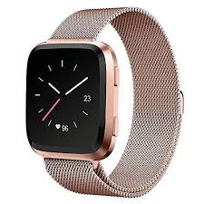 Rose Gold Small New Replacement Wristband Bands Strap Bracelet For Fitbit Versa Fitbit Bands Unique Magnets Apple Watch Accessories
