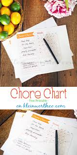 Your cleaning checklist template should include scheduling of chores. Chore Chart Checklist Template Kleinworth Co
