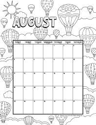 August 2020 Calendar Cute Black And White August 2019 Coloring Calendar Woo Jr Kids Activities Coloring Calendar Kids Calendar August Calendar