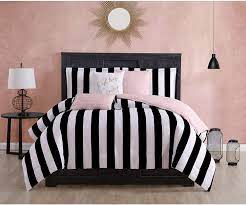 The rectangular sunbrella cabana stripe navy outdoor umbrella canopy is a crate and barrel exclusive. Amazon Com Juicy Couture Cabana Stripe Reversible Bedding Set Queen Size Black And White Stripe Print 6 Piece Set Includes 1 90 Inch X 90 Inch Comforter 3 Decorative Pillows 2 Shams Home Kitchen