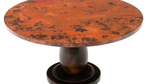 This Copper Dining Table From Woodland Furniture In Traverse City Michigan Is Fabulous We Use It For Our Everyday Dini Wood Pedestal Barnwood Dining Table Copper Furniture