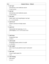 Kebiasaannya, simpulan bahasa membawa maksud mudah dan tepat. Simpulan Bahasa Tahun 2 6 Malay Language Education Language