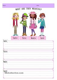 What Are They Wearing Kids Writing English Lessons Aba Therapy Activities